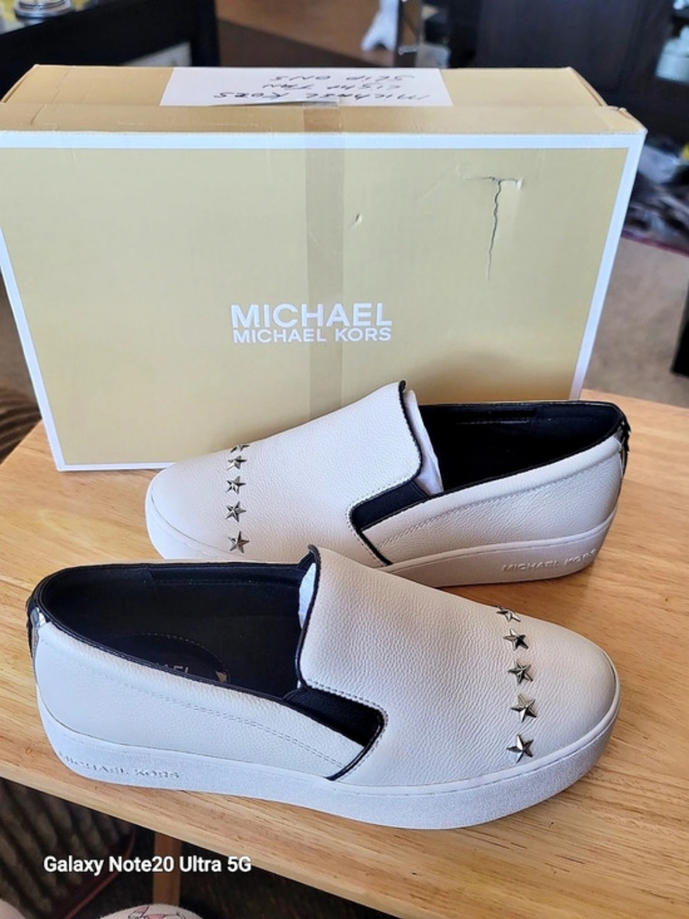 Michael Kors Trent Slip On Star Slip-On Sneakers White US 7M NWT